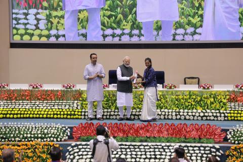 माननीय प्रधानमंत्री द्वारा 4 अक्टूबर 2025 को विज्ञान भवन में आयोजित चौथे कौशल दीक्षांत समारोह 2025 में 46 सीटीएस एवं सीआईटीएस टॉपर प्रशिक्षुओं को सम्मानित किया गया।